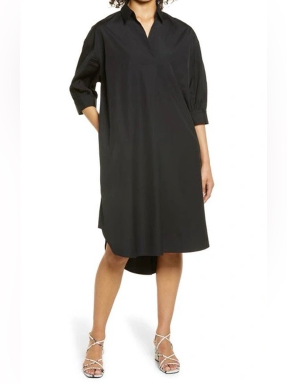 Nordstrom Cotton Poplin Popover Shirt Dress